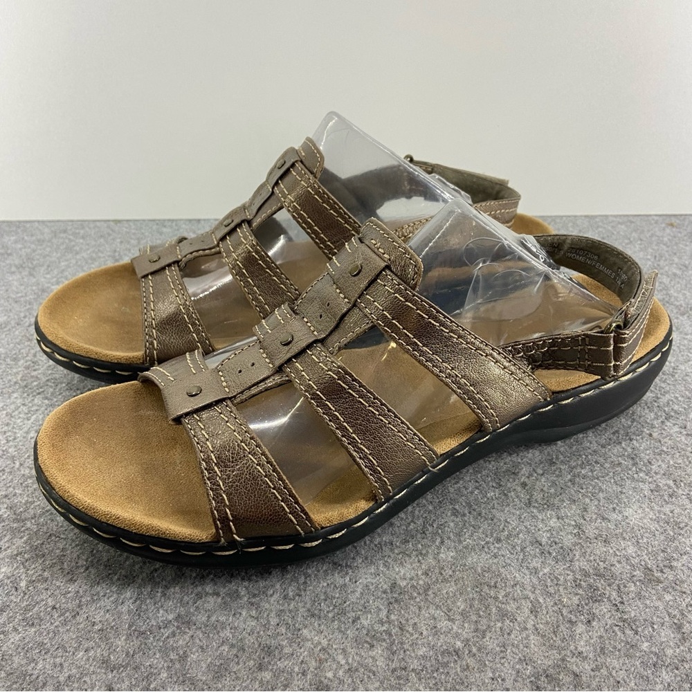 Clarks Collection Metallic Strappy Sandals Women’s Size 9M